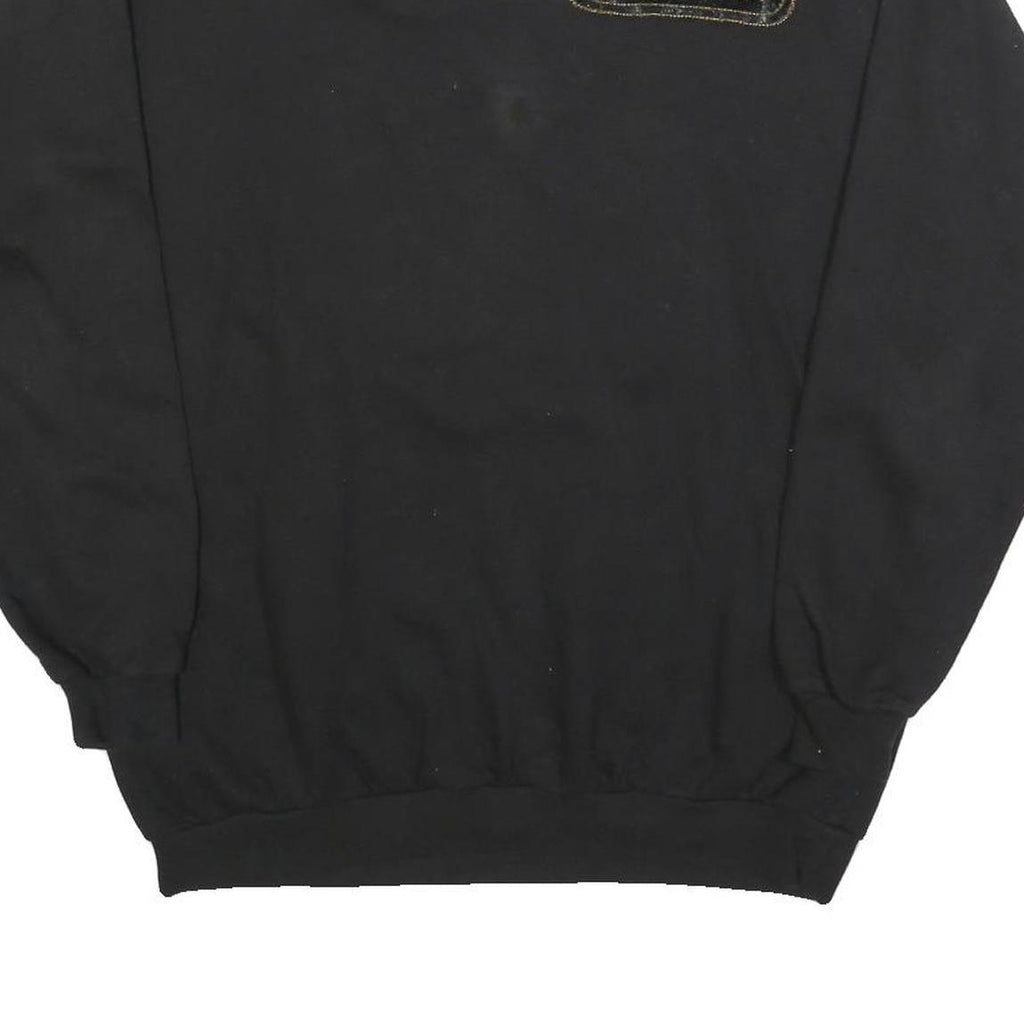 COLORADO Womens Black Jaguar Logo Crew Neck M Sweatshirt Cotton Blend Casual