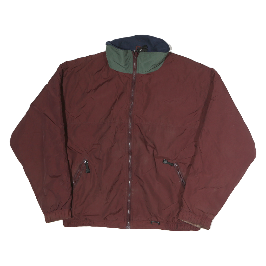 WHITE SIERRA Mens Maroon & Green Outdoor Jacket XL Polyester Zip Winter Casual