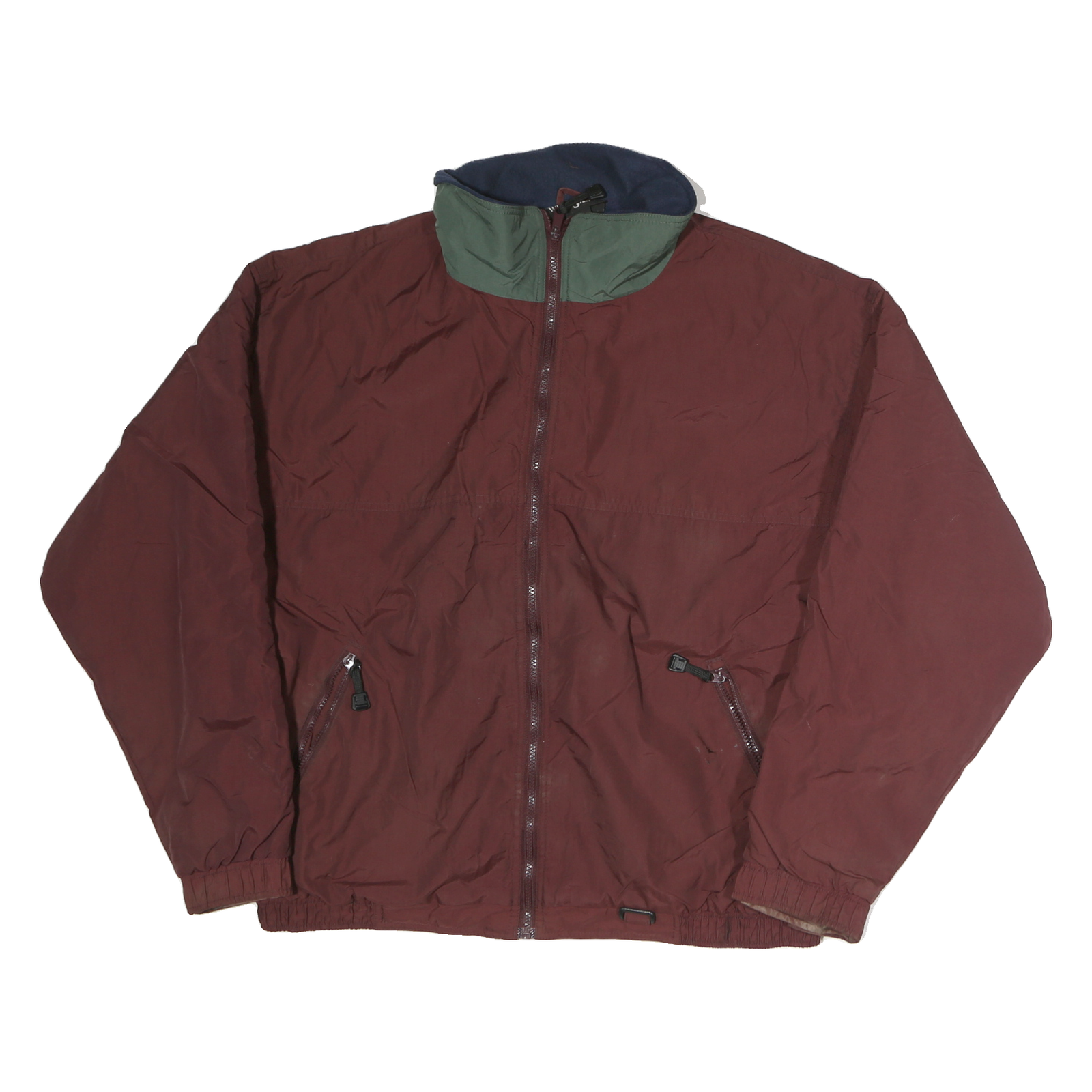 WHITE SIERRA Mens Maroon & Green Outdoor Jacket XL Polyester Zip Winter Casual