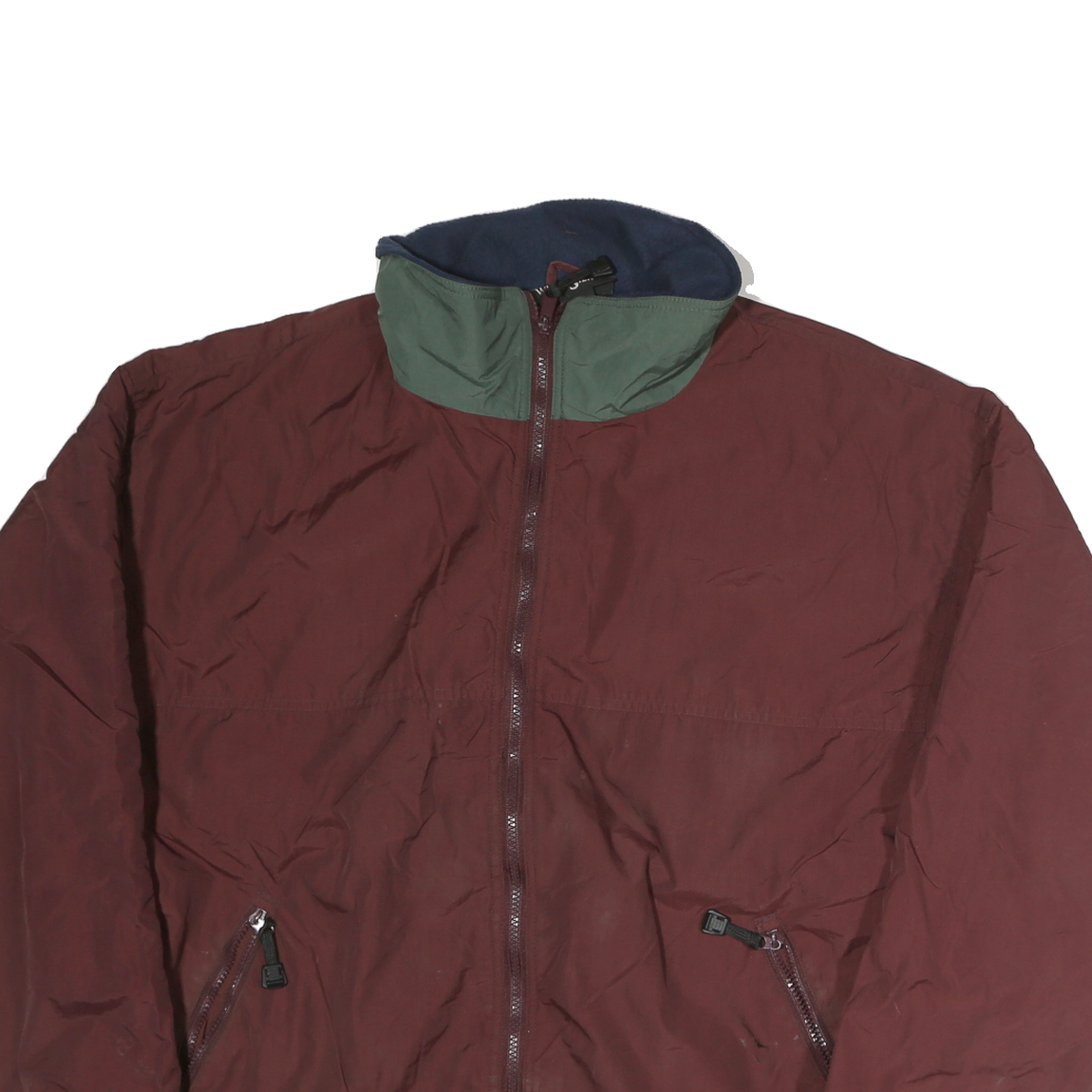 WHITE SIERRA Mens Maroon & Green Outdoor Jacket XL Polyester Zip Winter Casual