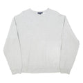 LAND'S END Mens Grey Crew Neck M Cotton Blend Sweatshirt Casual Pullover