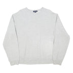 LAND'S END Mens Grey Crew Neck M Cotton Blend Sweatshirt Casual Pullover