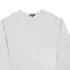 LAND'S END Mens Grey Crew Neck M Cotton Blend Sweatshirt Casual Pullover