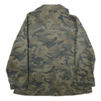 GAP Womens Green Camouflage Cotton Blend Jacket XS Zip Military Style Casual