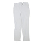 REISS Womens Cotton Blend Light Grey Regular Fit Straight Trousers W27 L27 Smart