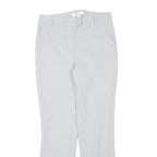 REISS Womens Cotton Blend Light Grey Regular Fit Straight Trousers W27 L27 Smart