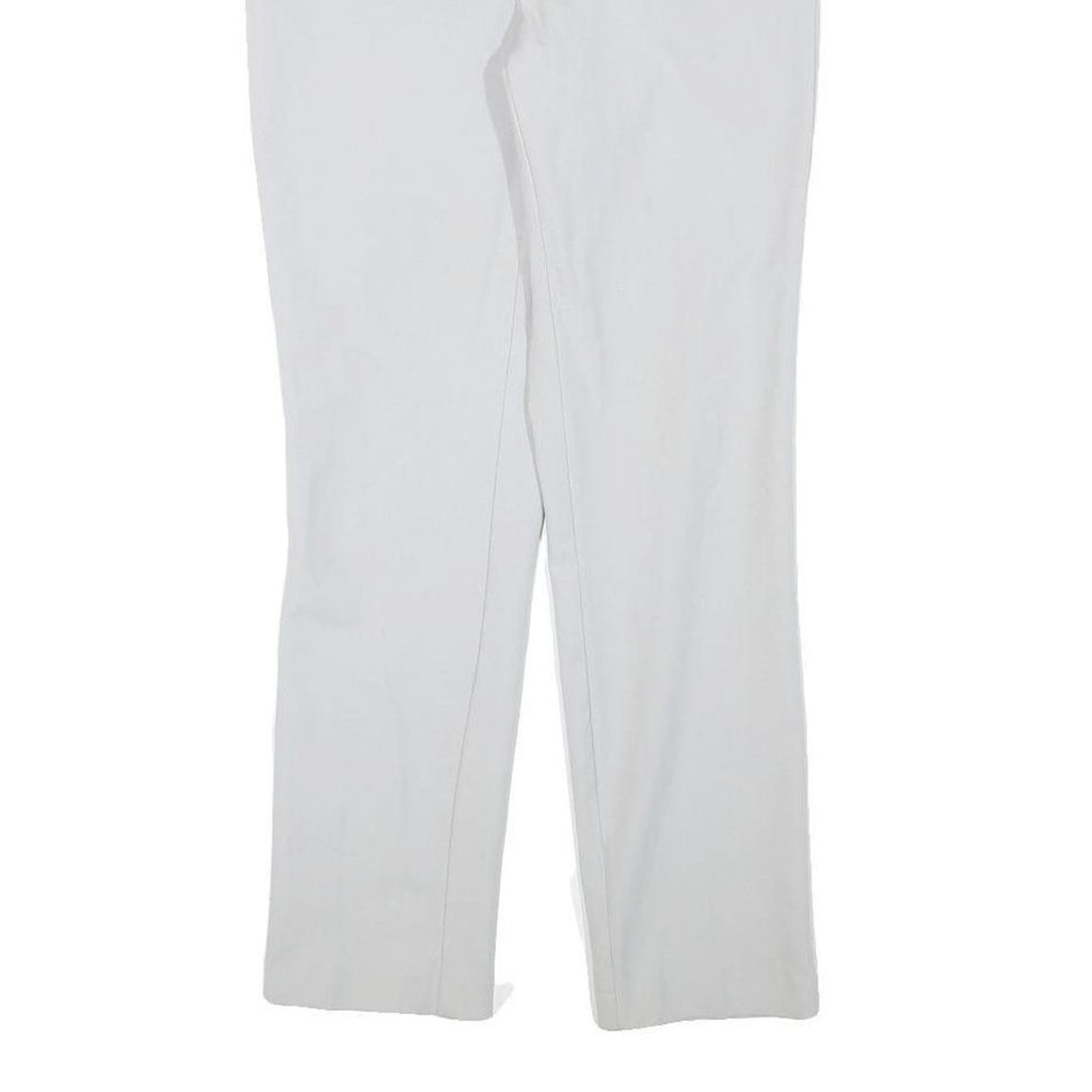 REISS Womens Cotton Blend Light Grey Regular Fit Straight Trousers W27 L27 Smart