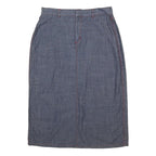 TOMMY HILFIGER Womens Blue Denim Pencil Knee Length Woven Skirt M Cotton Blend