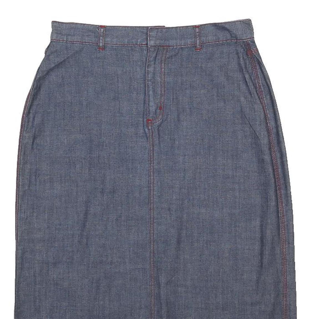 TOMMY HILFIGER Womens Blue Denim Pencil Knee Length Woven Skirt M Cotton Blend