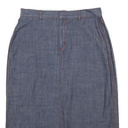 TOMMY HILFIGER Womens Blue Denim Pencil Knee Length Woven Skirt M Cotton Blend