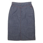 TOMMY HILFIGER Womens Blue Denim Pencil Knee Length Woven Skirt M Cotton Blend
