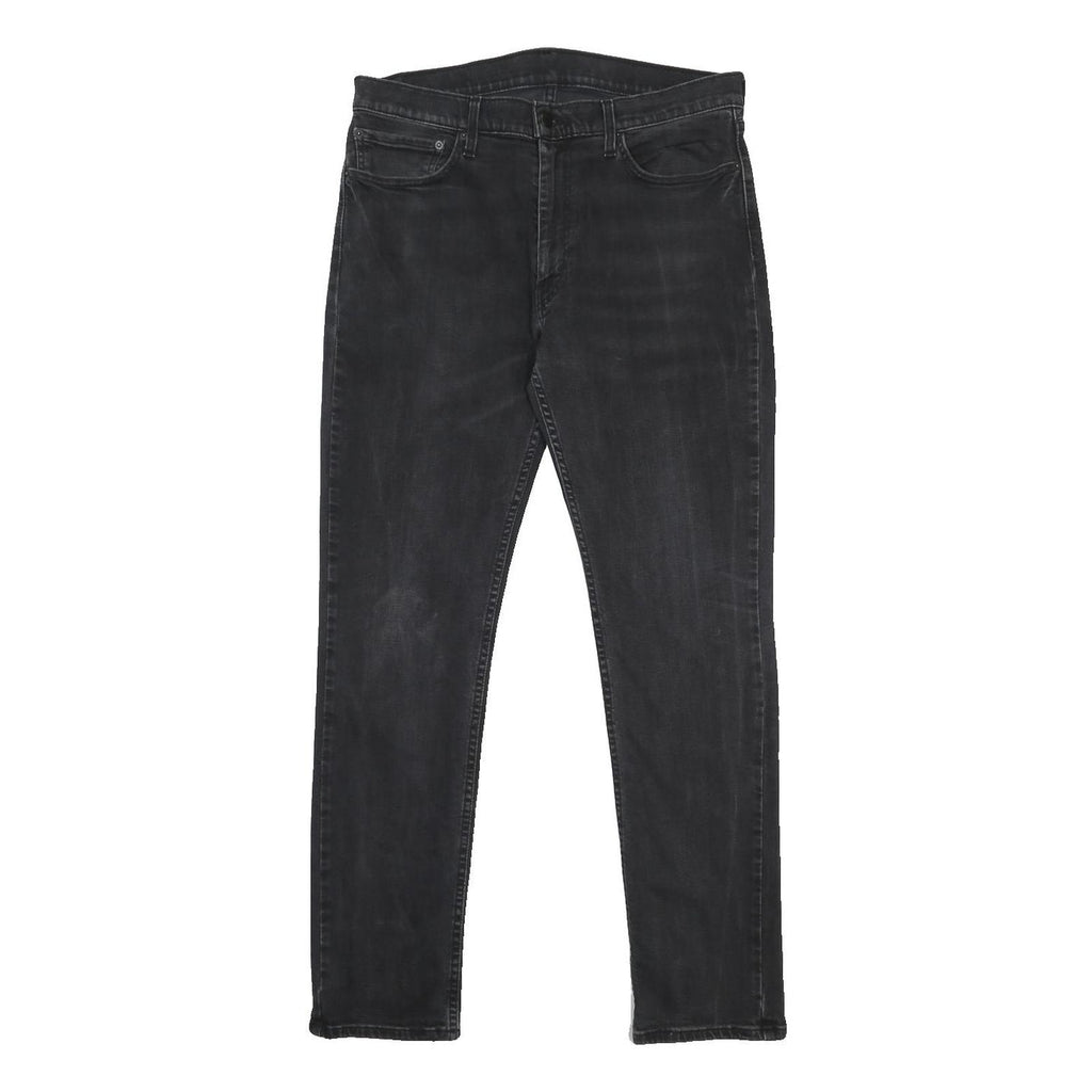 LEVI'S 511 Slim Mens Jeans Black Slim Skinny Denim Medium W36 L32 Zip Closure