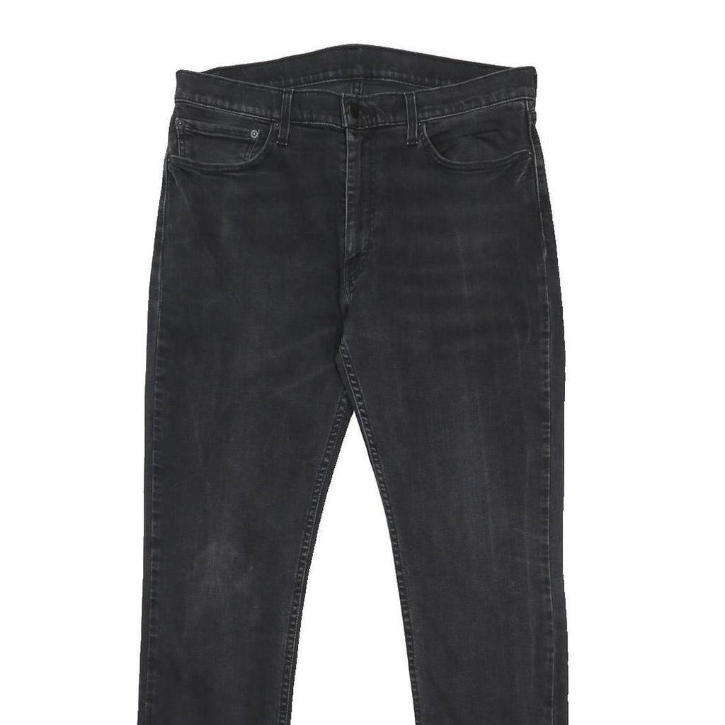 LEVI'S 511 Slim Mens Jeans Black Slim Skinny Denim Medium W36 L32 Zip Closure