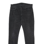 LEVI'S 511 Slim Mens Jeans Black Slim Skinny Denim Medium W36 L32 Zip Closure