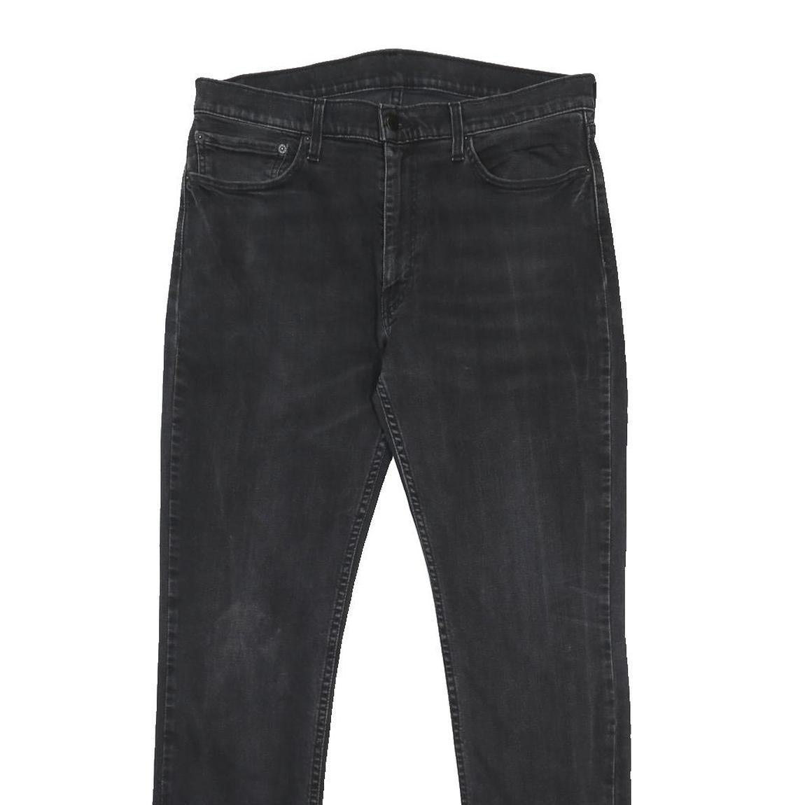 LEVI'S 511 Slim Mens Jeans Black Slim Skinny Denim Medium W36 L32 Zip Closure