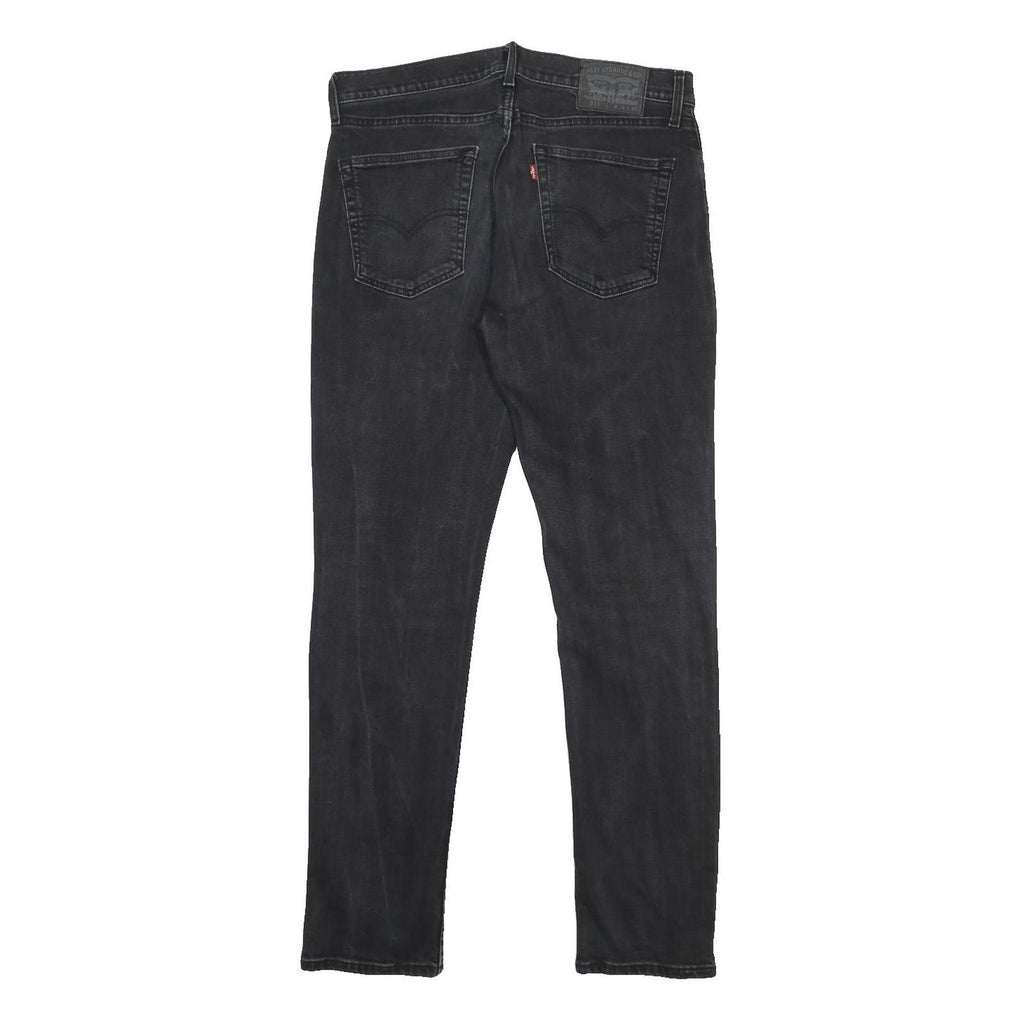 LEVI'S 511 Slim Mens Jeans Black Slim Skinny Denim Medium W36 L32 Zip Closure