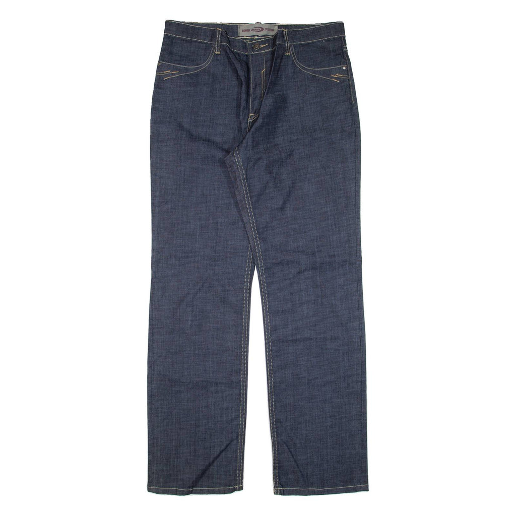 DRIVER Womens Jeans Blue Loose Straight W33 L32
