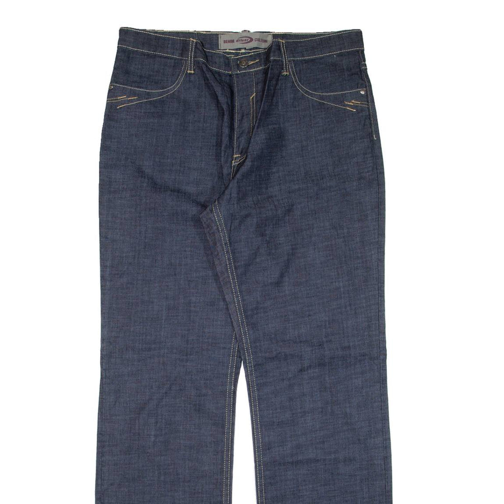 DRIVER Womens Jeans Blue Loose Straight W33 L32