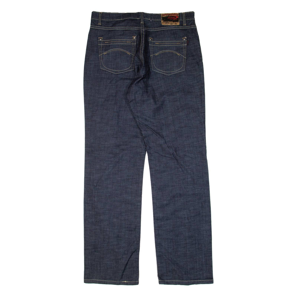 DRIVER Womens Jeans Blue Loose Straight W33 L32