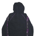 FILA Womens Black & Purple Zip Hoodie XL Sport Logo Tracksuit Sweatshirt