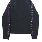 FILA Womens Black & Purple Zip Hoodie XL Sport Logo Tracksuit Sweatshirt