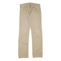 POLO RALPH LAUREN Mens Regular Fit Beige Cotton Blend Trousers W32 L34 Zip