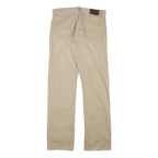 POLO RALPH LAUREN Mens Regular Fit Beige Cotton Blend Trousers W32 L34 Zip