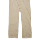 POLO RALPH LAUREN Mens Regular Fit Beige Cotton Blend Trousers W32 L34 Zip