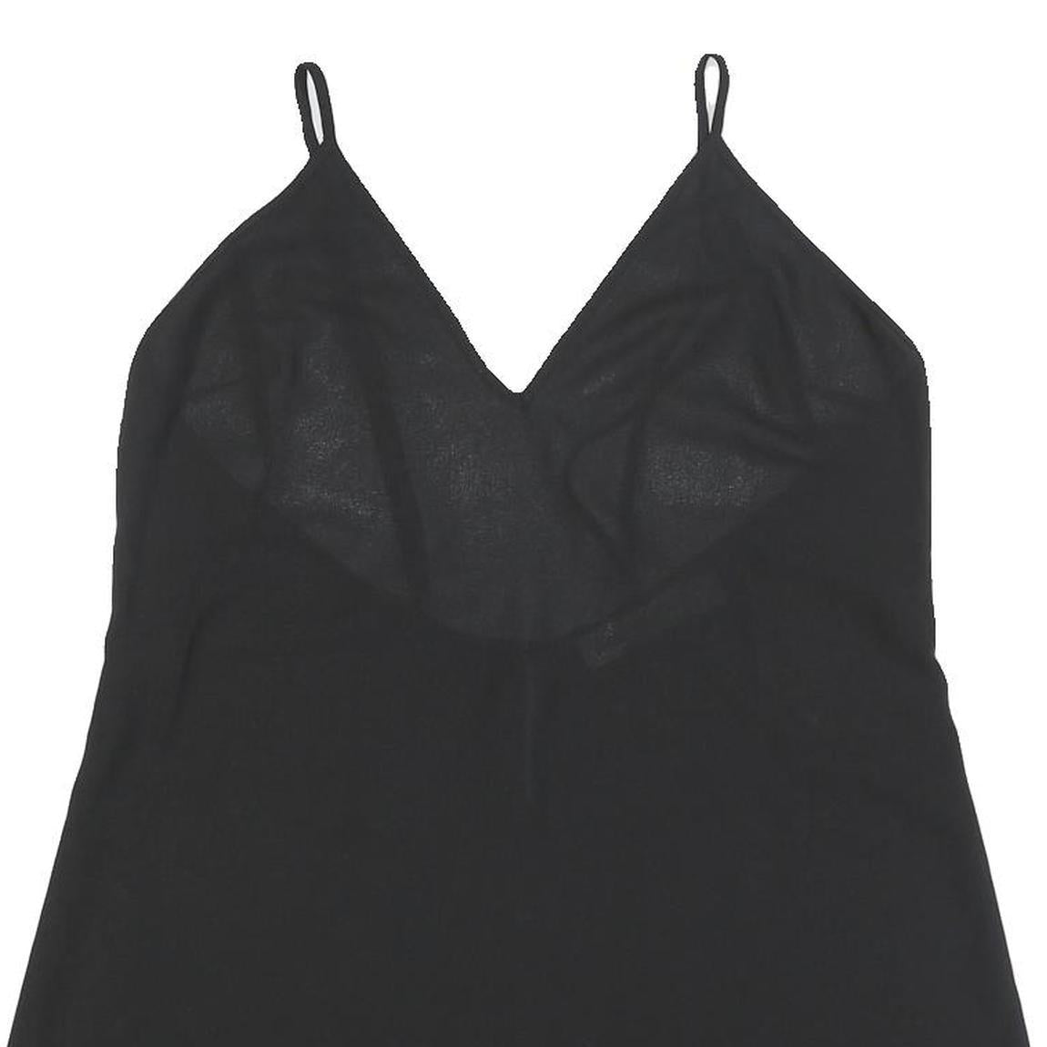 ALICE MCCALL Womens Black Sleeveless V-Neck Plain Cami Top L Slim Fit