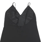 ALICE MCCALL Womens Black Sleeveless V-Neck Plain Cami Top L Slim Fit