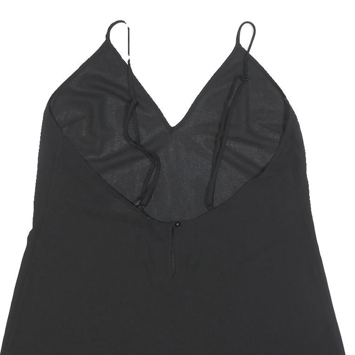 ALICE MCCALL Womens Black Sleeveless V-Neck Plain Cami Top L Slim Fit