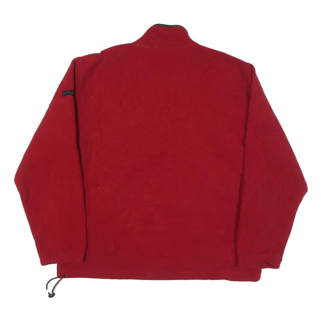 IZOD Mens Red Zip Jacket XL Polyester Plain Lightweight Casual Outdoor