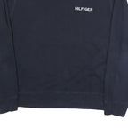 TOMMY HILFIGER Mens Navy Blue Cotton Blend Crew Neck XL Sweatshirt Pullover