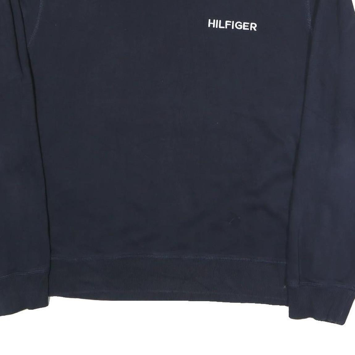 TOMMY HILFIGER Mens Navy Blue Cotton Blend Crew Neck XL Sweatshirt Pullover