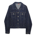 ARIZONA JEAN COMPANY Womens Blue Denim Jacket M Cotton Button Plain Classic Fit