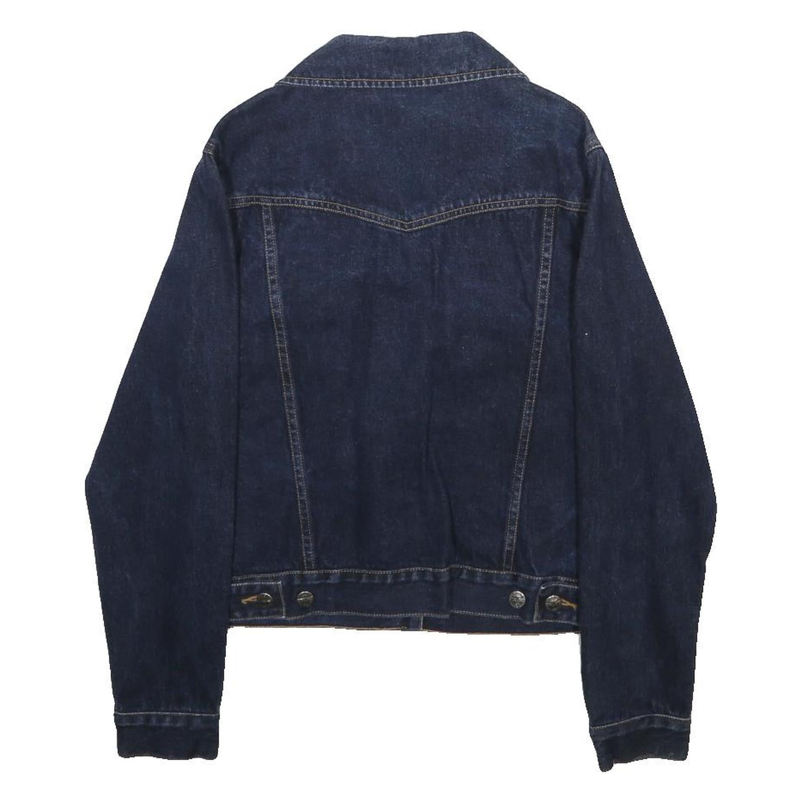 ARIZONA JEAN COMPANY Womens Blue Denim Jacket M Cotton Button Plain Classic Fit