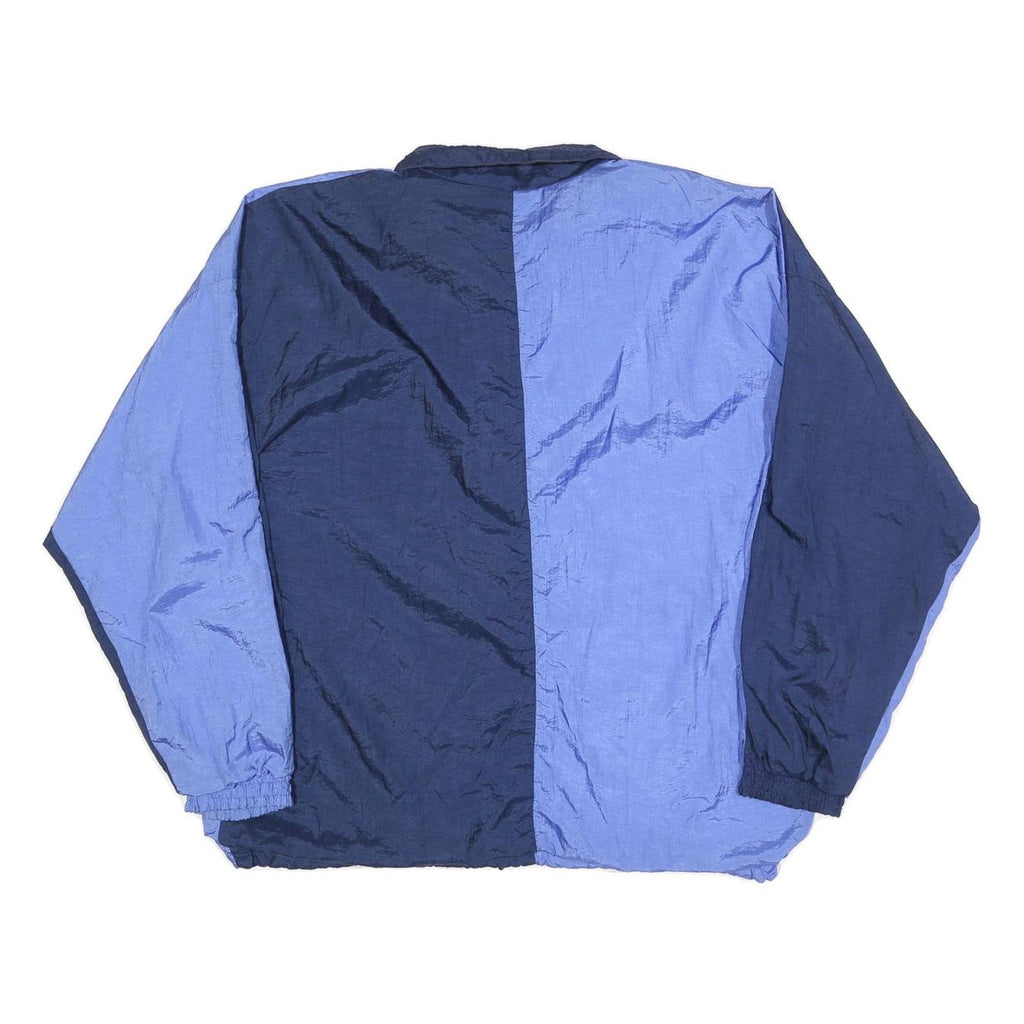 CAPRICO Mens Blue & Navy Outdoor Nylon Jacket M Athletic Colourblock Zip Pockets