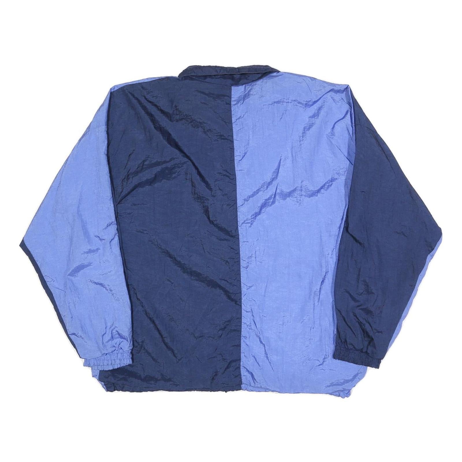 CAPRICO Mens Blue & Navy Outdoor Nylon Jacket M Athletic Colourblock Zip Pockets