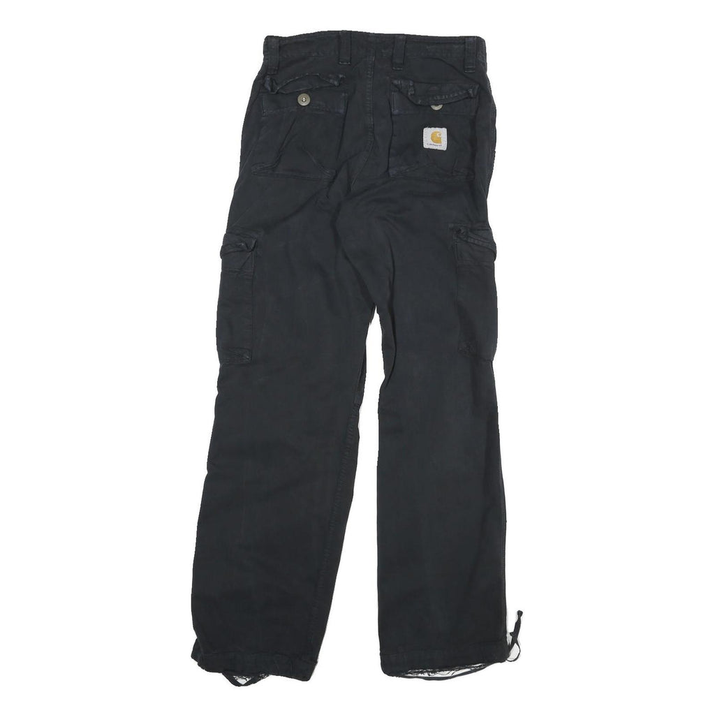 CARHARTT Mens Cotton Blend Black Regular Straight Trousers W28 L31 Utility