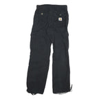 CARHARTT Mens Cotton Blend Black Regular Straight Trousers W28 L31 Utility