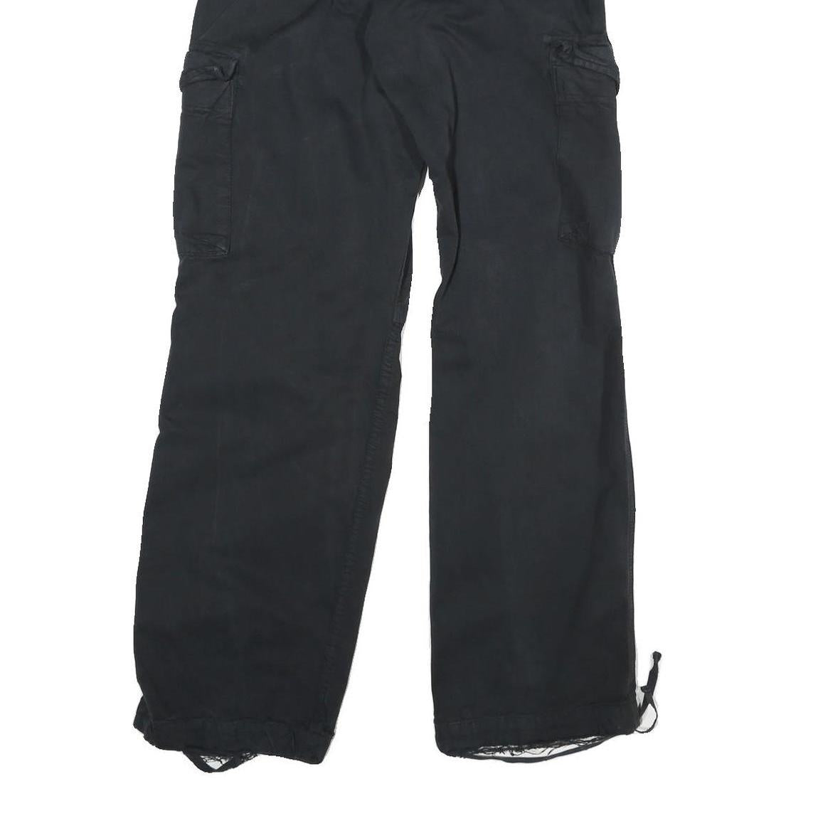 CARHARTT Mens Cotton Blend Black Regular Straight Trousers W28 L31 Utility