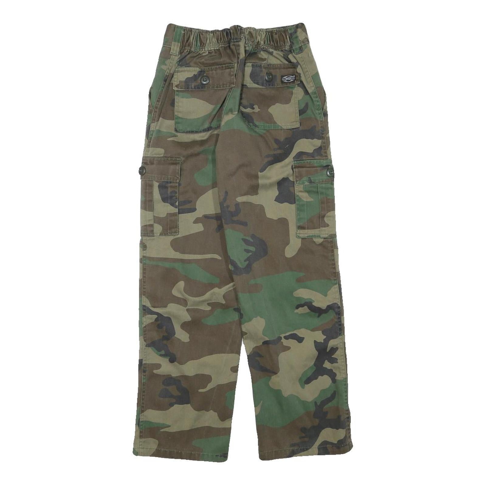 MFH Mens Cotton Blend Relaxed Cargo Camouflage Trousers W23 L25 Utility Style