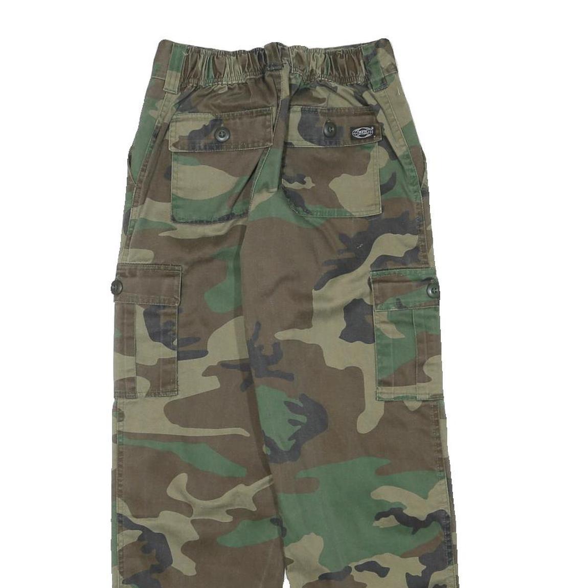 MFH Mens Cotton Blend Relaxed Cargo Camouflage Trousers W23 L25 Utility Style