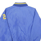 JOHN M GROVE Mens Blue & Yellow Varsity Jacket XL Nylon Button Casual Retro