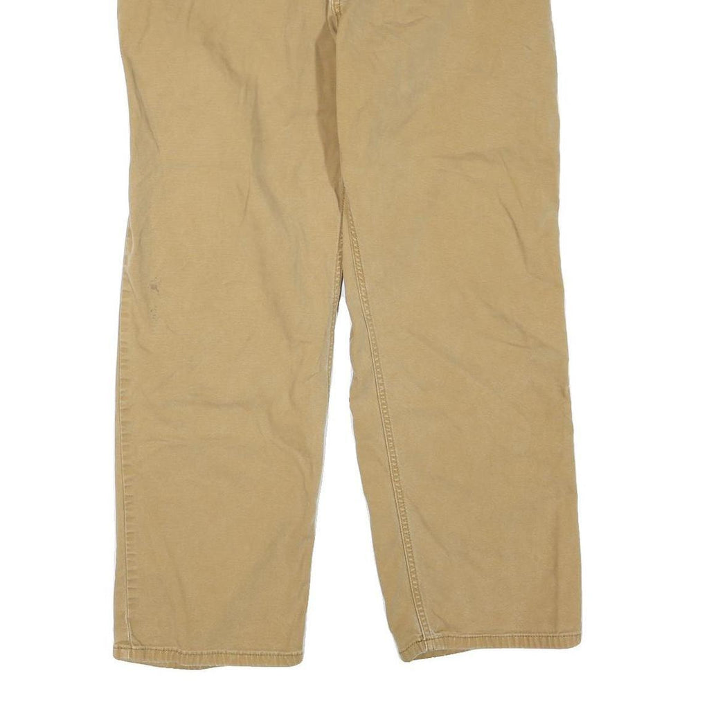 CARHARTT Mens Cotton Blend Beige Regular Fit Straight Leg Trousers W32 L27