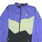 MOVING COMFORT Mens Purple & Green Nylon Zip Jacket M Lightweight Activewear