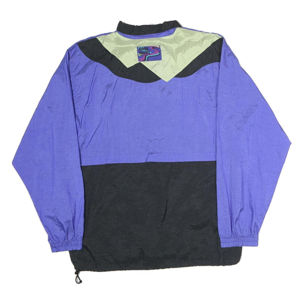 MOVING COMFORT Mens Purple & Green Nylon Zip Jacket M Lightweight Activewear
