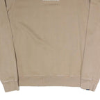 ELLESSE Womens Beige Cotton Blend Crew Neck UK 10 Sweatshirt Pullover Casual