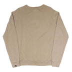 ELLESSE Womens Beige Cotton Blend Crew Neck UK 10 Sweatshirt Pullover Casual