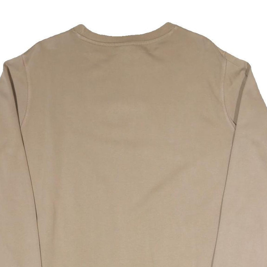 ELLESSE Womens Beige Cotton Blend Crew Neck UK 10 Sweatshirt Pullover Casual